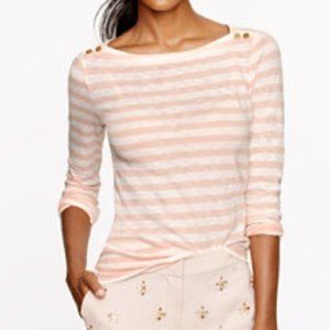 J. Crew Pink Stripe "Painter Tee" (Size S)
